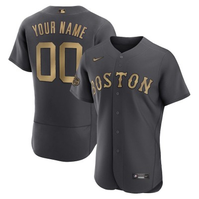 Boston Red Sox Custom Men's Nike Charcoal 2022 MLB AllStar Game Authentic Jersey